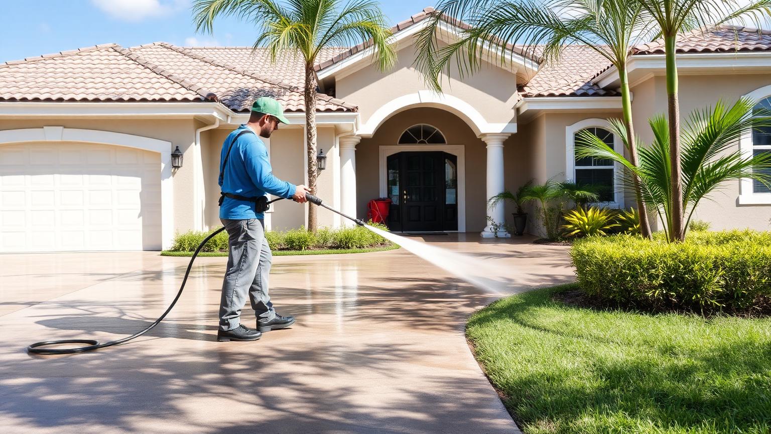 Pressure washing in Riverview, FL by Purple Painting