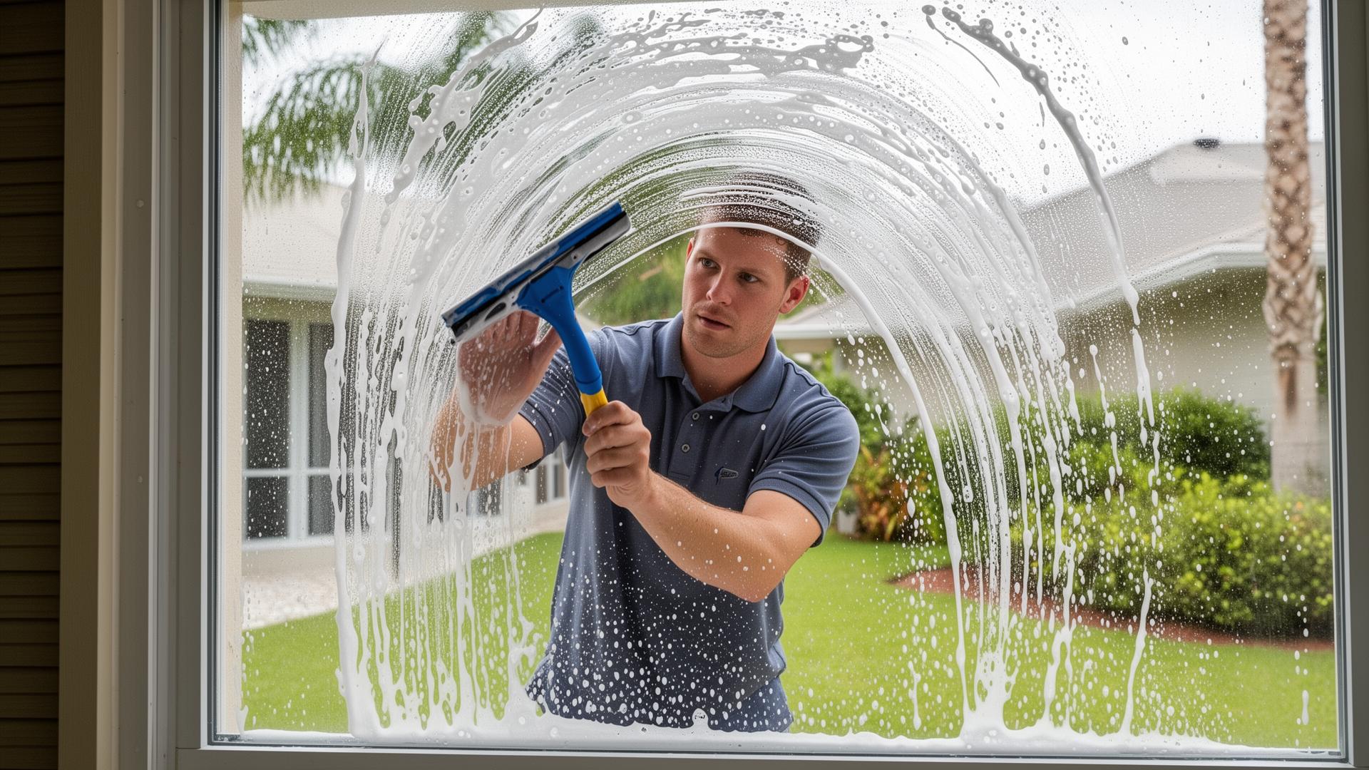 Residential window washing in Tampa, Florida