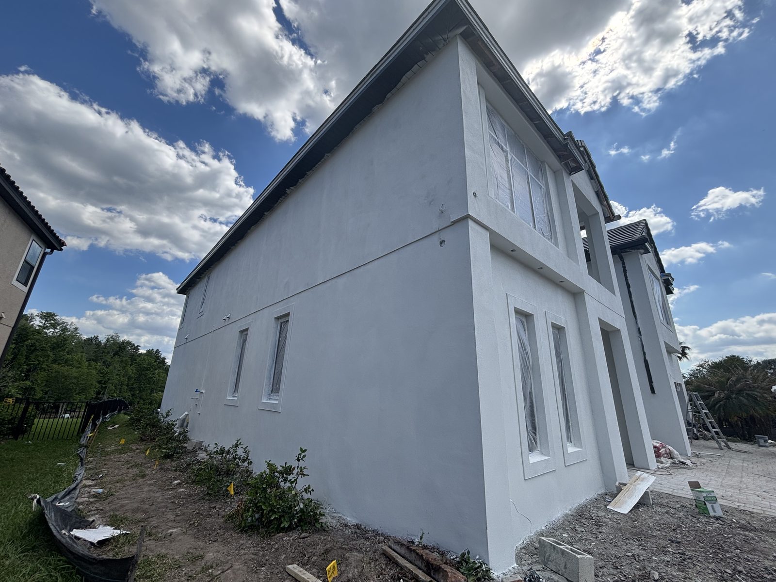 Two-story Tampa Bay home with fresh exterior paint